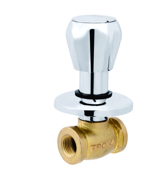 Concealed Stop Cock With Adjustable Sheet Wall Flange '15mm'