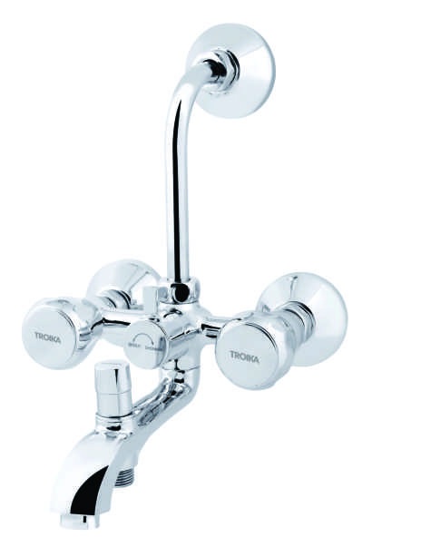 Wall Mixer 3 in 1 With Arrangement For Both Telephonic Shower & Overhead Shower System