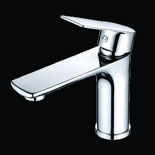Single Lever Basin Mixer with 450 mm Long Braided Hoses