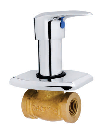 Concealed Stop Cock With Adjustable Sheet Wall Flange 15mm