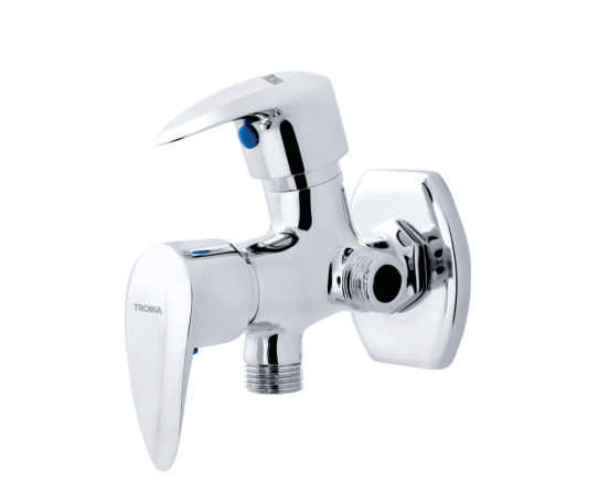 2-Way Angle Cock With Wall Flange