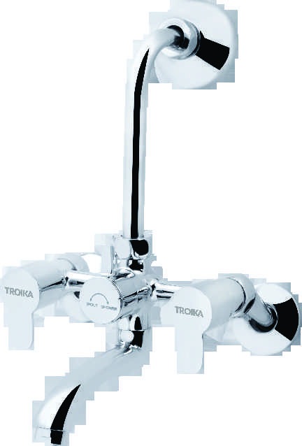 Wall Mixer With L-Bend For Overhead Shower System