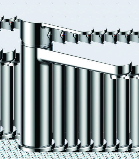 Single Lever Basin Mixer With 450 mm Long Braided Hoses