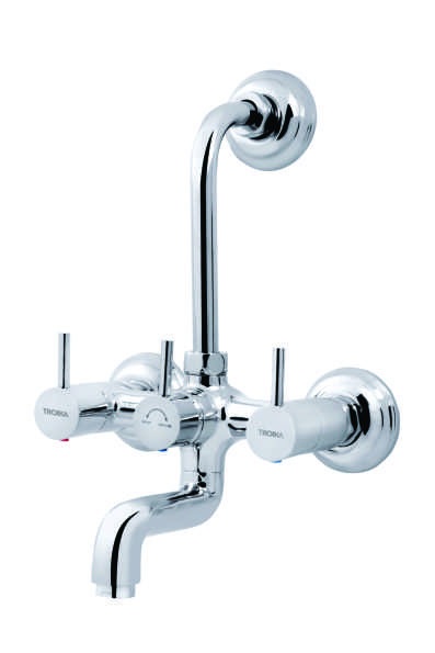 Wall Mixer With L-Bend For Overhead Shower System