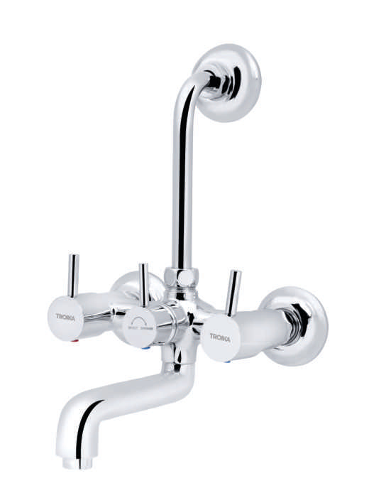 Wall Mixer With L-Bend For Overhead Shower System