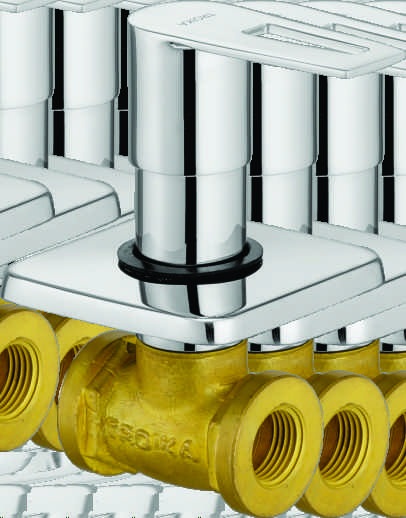 Concealed Stop Cock With Adjustable Sheet Wall Flange '20mm'