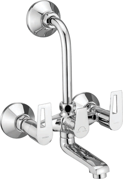 Wall Mixer With L-Bend For Overhead Shower System