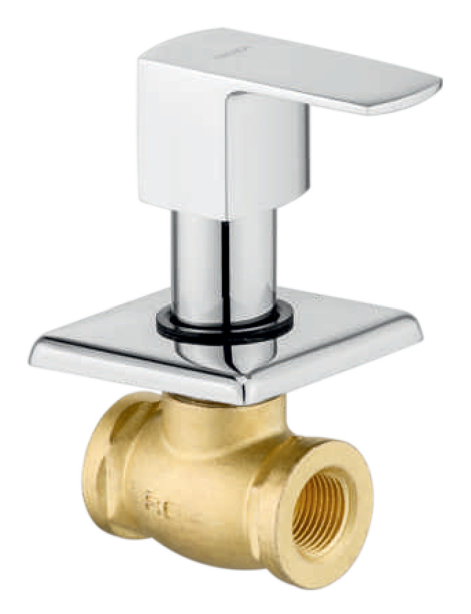 Concealed Stop Cock With Adjustable Sheet Wall Flange 20mm Heavy