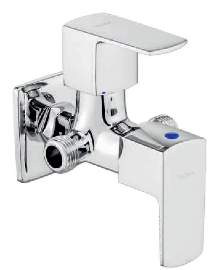 2-Way Angle Cock With Wall Flange