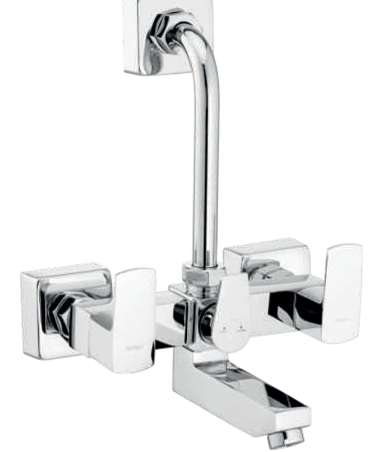 Wall Mixer With L-Bend For Overhead Shower System