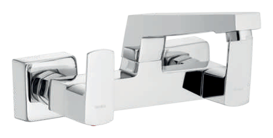 Sink Mixer Wall Mounted With Casted Swivel Spout