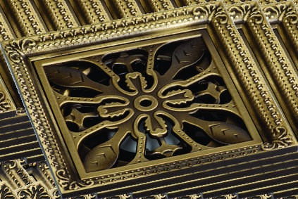 Square Drainer Brass 5x5 (Star)