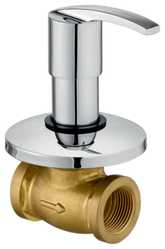 Concealed Stop Cock With Adjustable Sheet Wall Flange 20mm