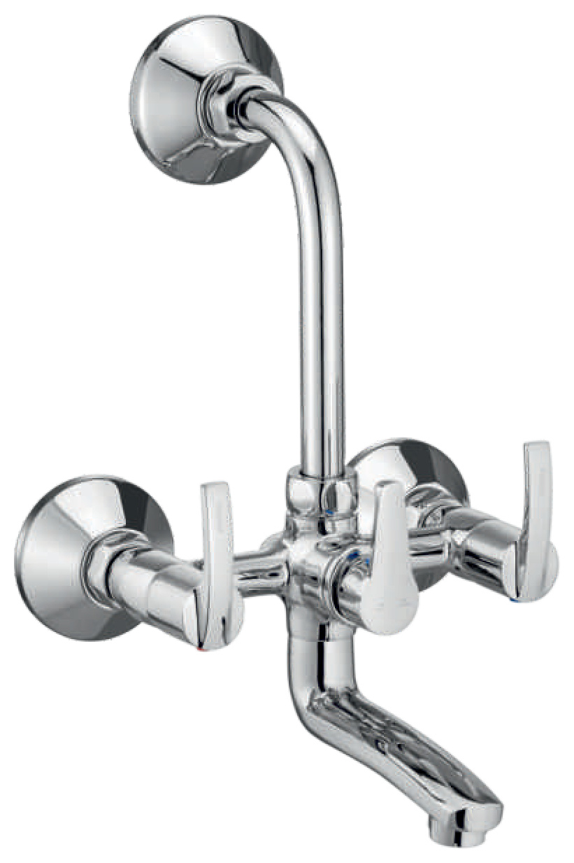 Wall Mixer With L-Bend For Overhead Shower System