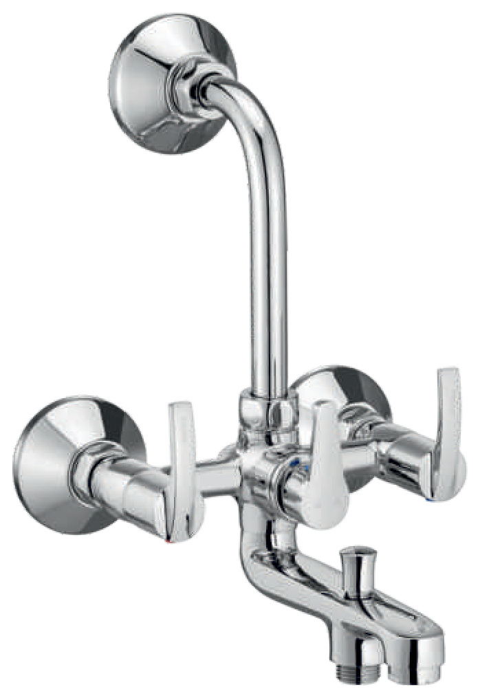Wall Mixer 3 in 1 With Arrangement For Both Telephonic Shower & Overhead Shower System