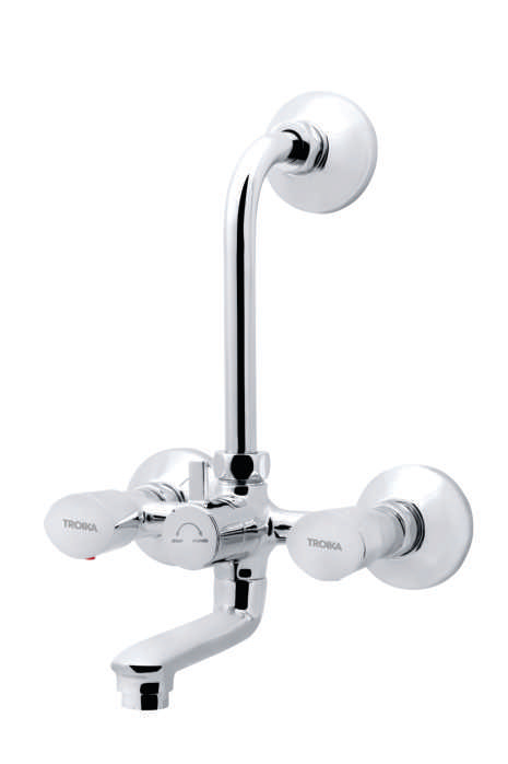 Wall Mixer With L-Bend For Overhead Shower System