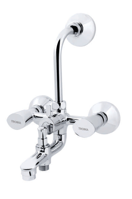 Wall Mixer 3 in 1 With Arrangement For Both Telephonic Shower & Overhead Shower System